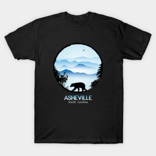 Asheville Blue Ridge Mountains - BLACK 01 T-Shirt